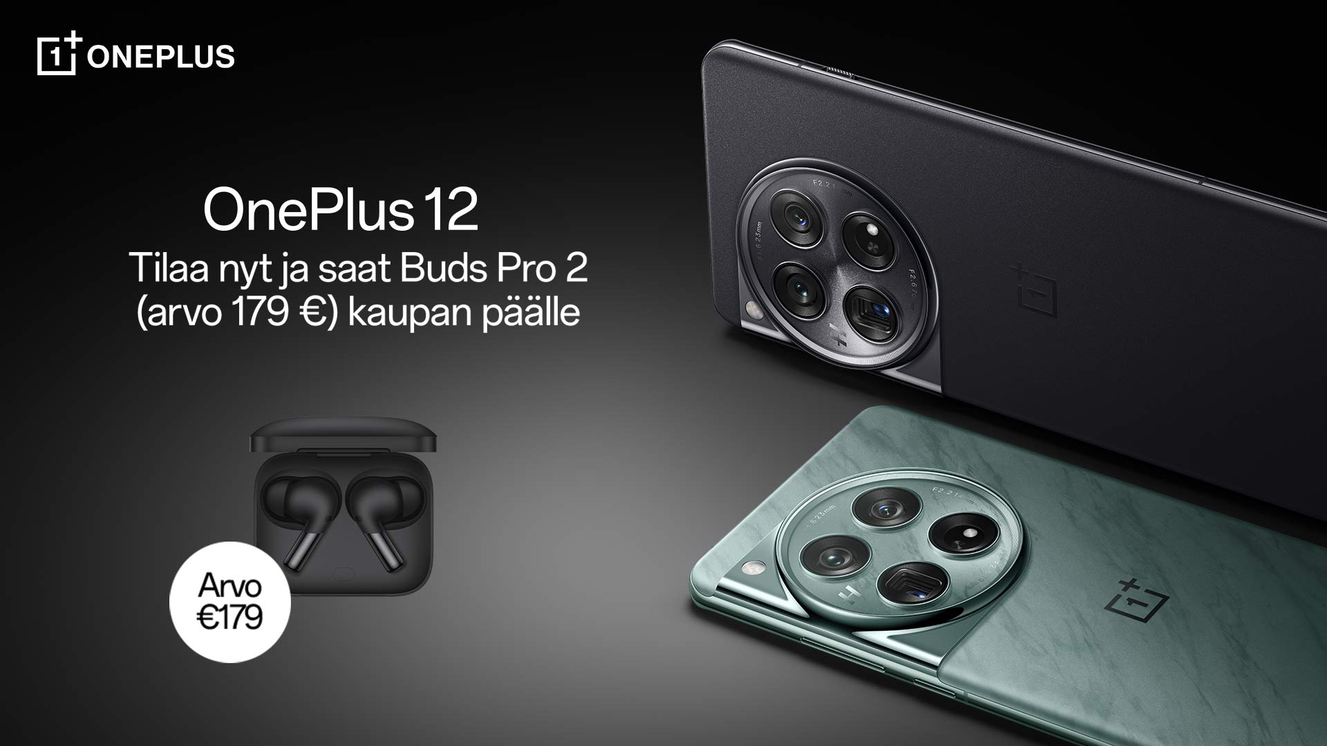OnePlus 12 Ennakkotilaa nyt ja saat Buds Pro 2 kaupan päälle